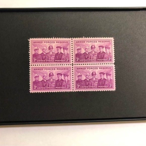 1955 US Armed Forces 4x6 Framed Stamp Art Army Vintage USA #FR1067. - Picture 2 of 6